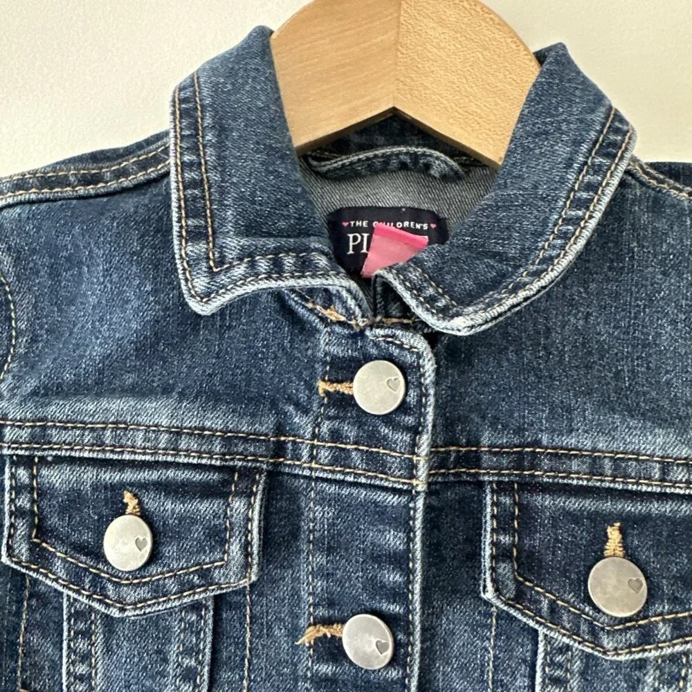 The Children’s Place Blue Denim Jacket, Size 5T Snap‎ Closure